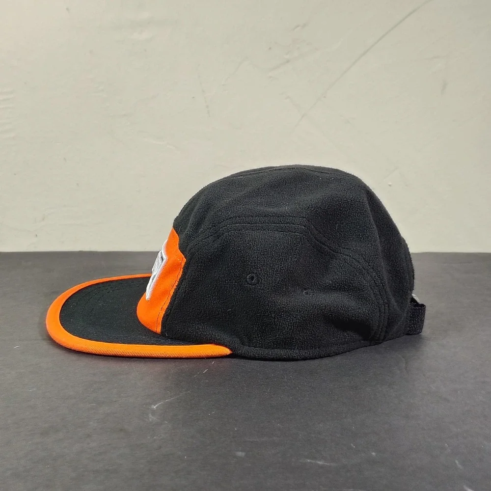 Map Brewing Hat Cap Strapback Black Orange Fleece Gorpcore Bozeman Montana Panel